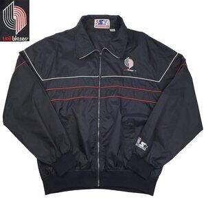 Portland Trailblazers Vintage Starter Jacket Windbreaker Warm Up Full Zip Large